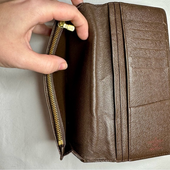 Louis Vuitton Damier Ebene Brazza Long Bifold Wallet with COA - Picture 9 of 11